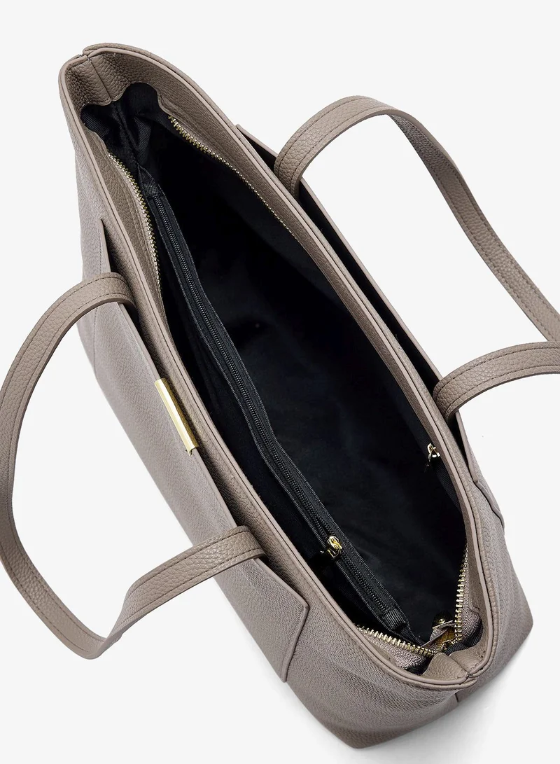 ELLA Grey classic tote bag with top handle for Women | Best Price UAE