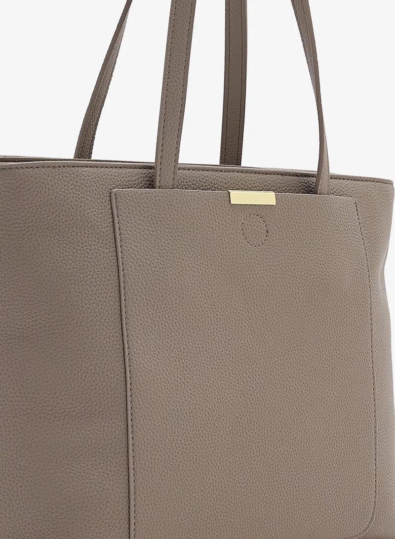 ELLA Grey classic tote bag with top handle for Women | Best Price UAE