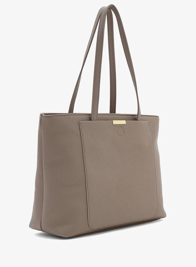 ELLA Grey classic tote bag with top handle for Women | Best Price UAE