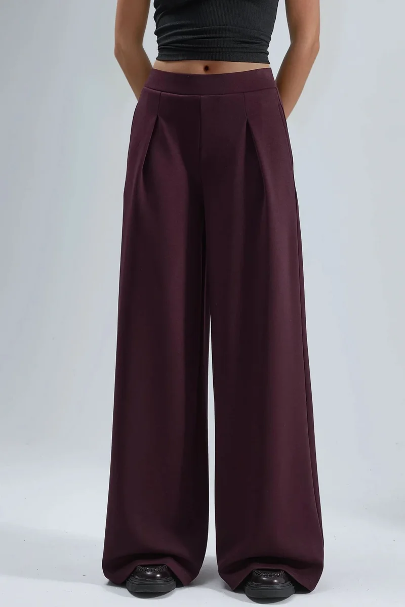 Busem BUSEM Elastic Waist Pleated Palazzo Pants