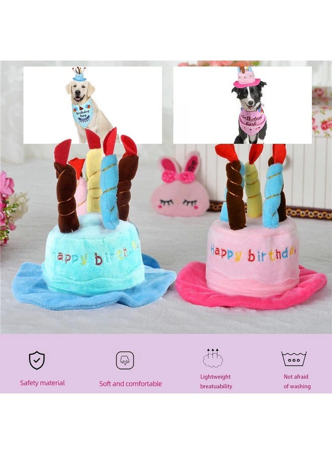 Generic 1park Cute Adorable Dog Cat Birthday Cake Hat Pet Cap Headwear Hat with 5 Color Candles Design Party Custom Accessory (One Size fits Most) (Pink) - Image 5
