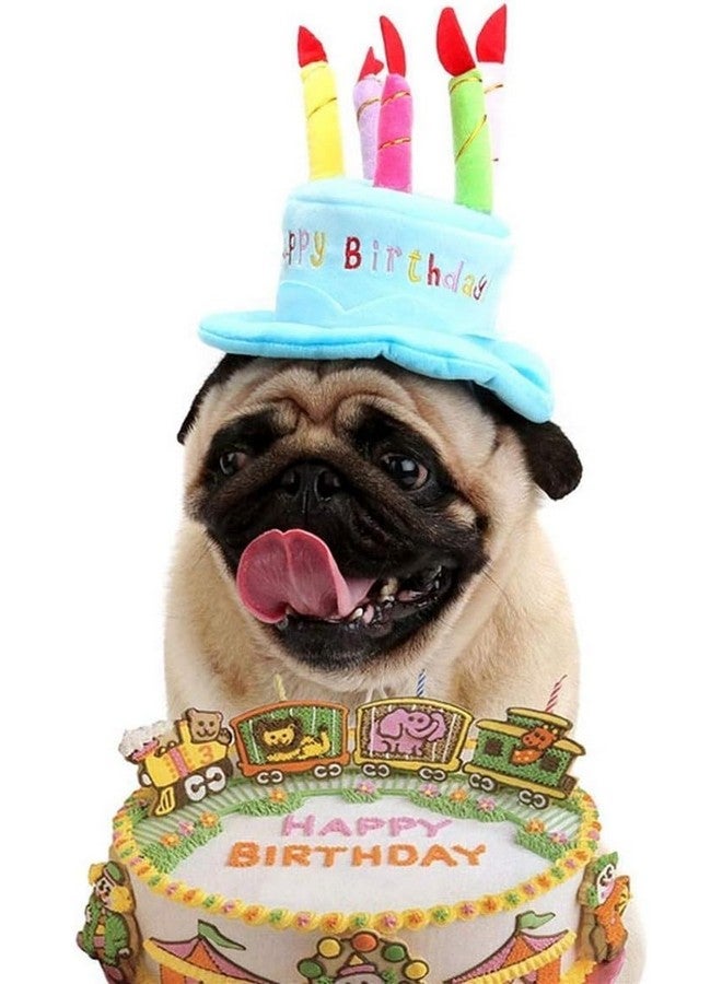 Generic 1park Cute Adorable Dog Cat Birthday Cake Hat Pet Cap Headwear Hat with 5 Color Candles Design Party Custom Accessory (One Size fits Most) (Pink) - Image 2