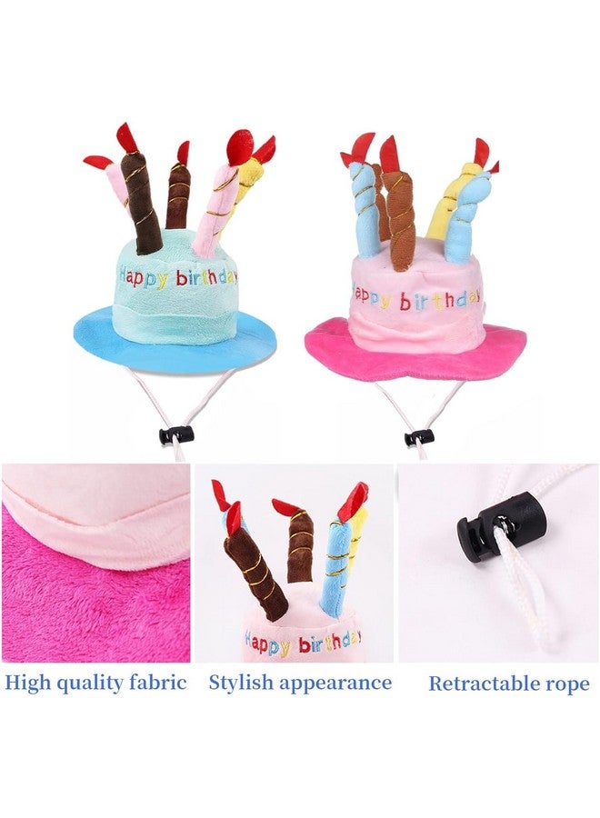 Generic 1park Cute Adorable Dog Cat Birthday Cake Hat Pet Cap Headwear Hat with 5 Color Candles Design Party Custom Accessory (One Size fits Most) (Pink) - Image 4