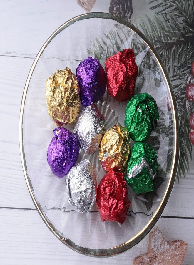 Sowaka 100 Pcs Chocolate Wrapper 4 x 4 Inch Aluminum Foil Wrapper Gold Square Wrapping Paper for Candies Packaging Decoration DIY Home Kitchen Homemade Cookies Parties Favors (Colorful) - Image 4