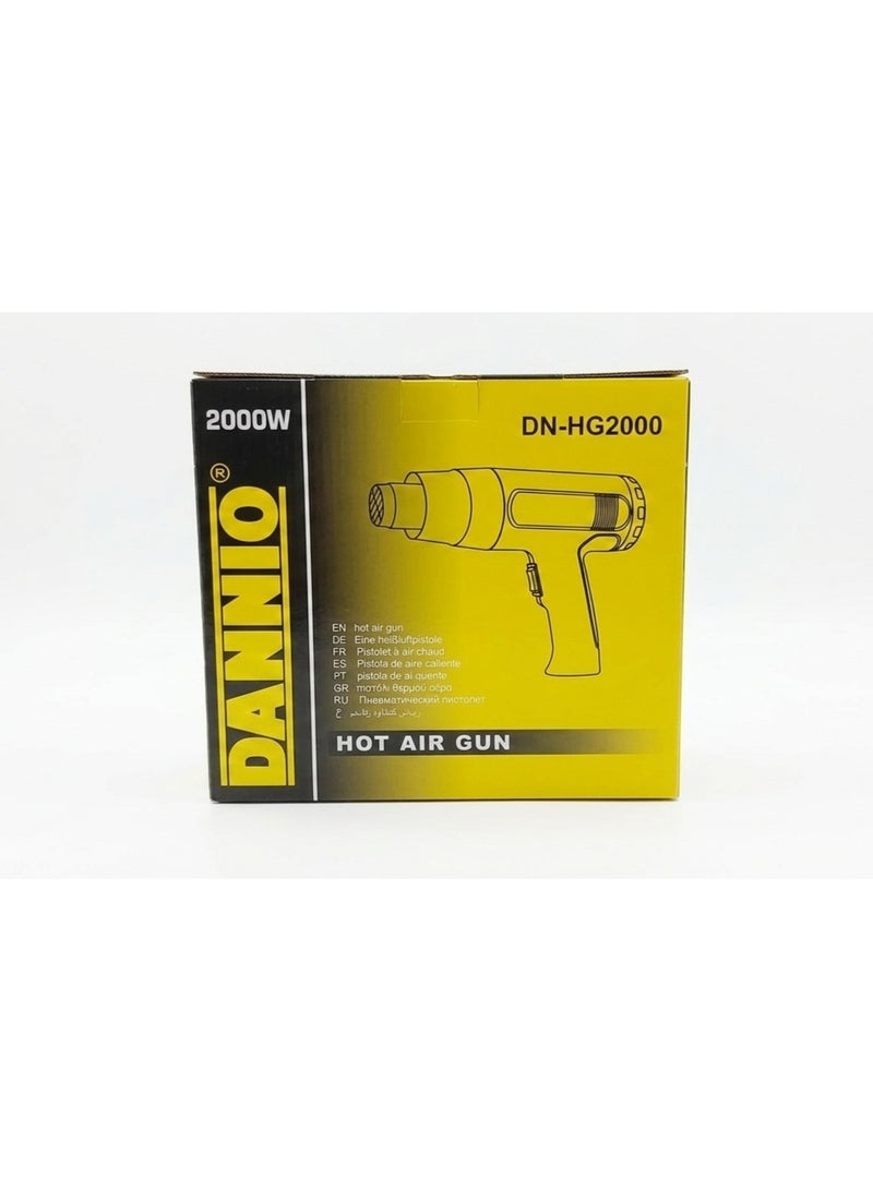 Dannio Corded Electric Heat Gun And Hot Air 2 Modes Adjustable For Shrink Wrapping, Soldering, Paint Stripping, Tube Bending, Bbq(Charcoal Heating), Protection (2000W) - Image 2