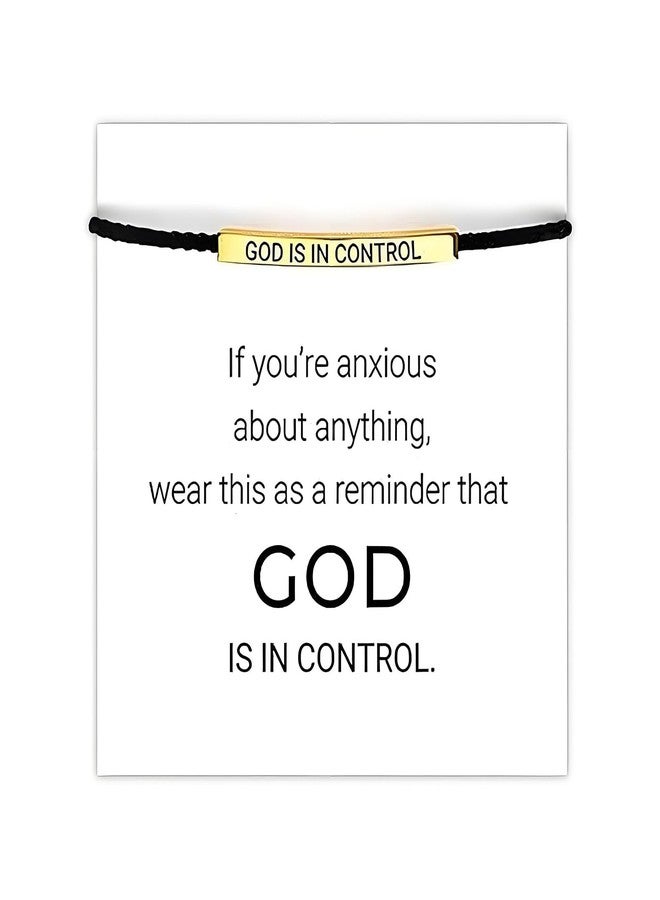 72ore God Is In Control Bracelet Jesus Bracelets Christian Faith Jewelry Inspirational Religious Gift for Women Men Encouragement Scripture Bracelets - Image 1