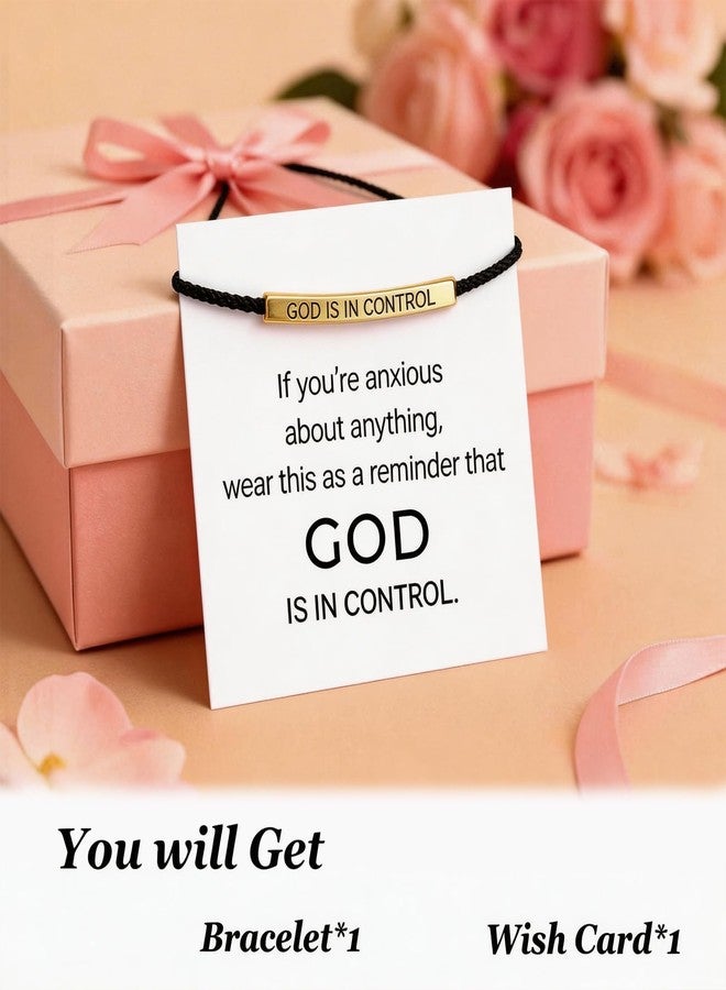 72ore God Is In Control Bracelet Jesus Bracelets Christian Faith Jewelry Inspirational Religious Gift for Women Men Encouragement Scripture Bracelets - Image 2