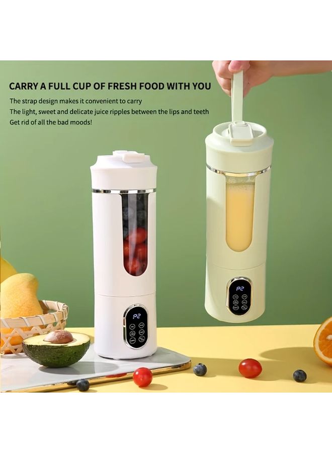 White USB Rechargeable Portable Blender And Handheld Juicer Easy Clean Plastic Battery For Smoothies Milkshakes Fresh Fruit Drinks Ideal For Home And On The Go Use Smoothie Maker Modern Kitchenware Durable Kitchen Appliance - Image 2