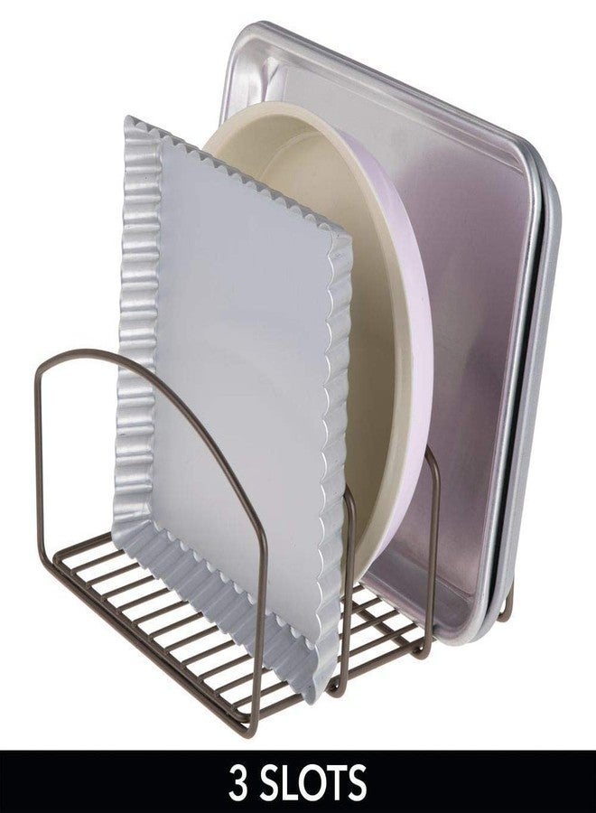OGFC 29115 Cookware Organizer Rack for Kitchen Cabinet, Pantry and Shelves - Organizer Holder with Three Slots for Cookie Trays, Muffin Tins, Bread Pans, Cutting Boards - BLACK - Image 3