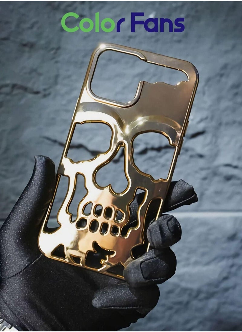 Color Fans Electroplating Skull iPhone 14 Pro Max Case  - Image 1