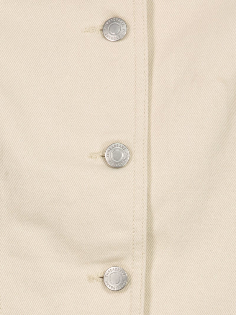 Threadbare Women Round Neck Sleeveless Plain Waist Coat Top, Biege - Image 5