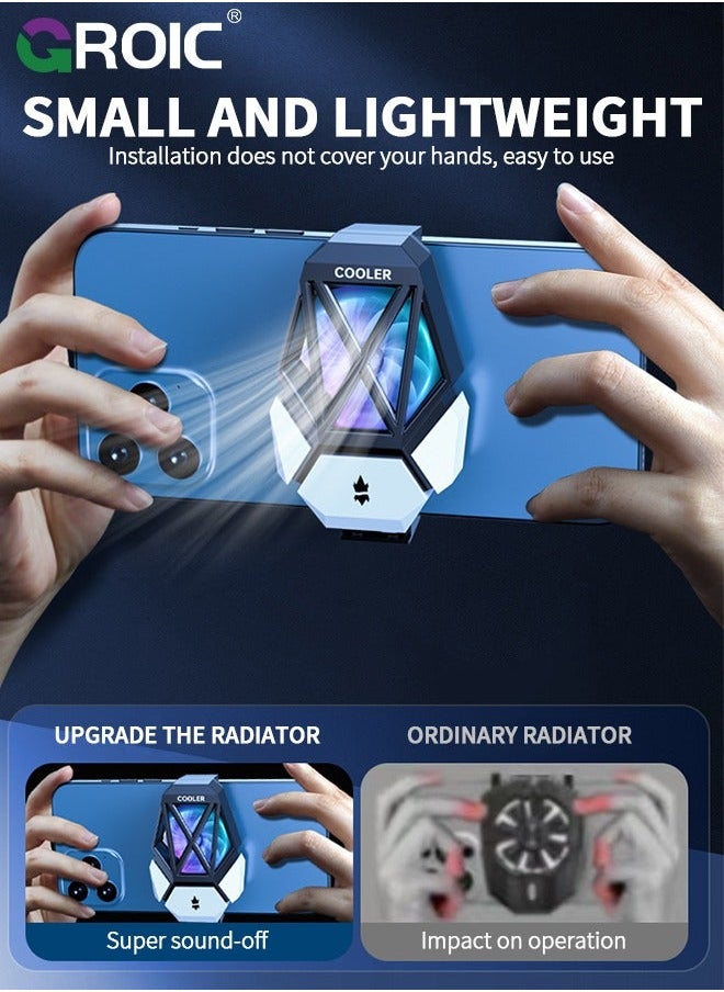 GROIC Phone Cooler for Live Streaming, Mobile Gaming Cooling Fan, Fast Cell Refrigerator with RGB Lighting  - Image 5