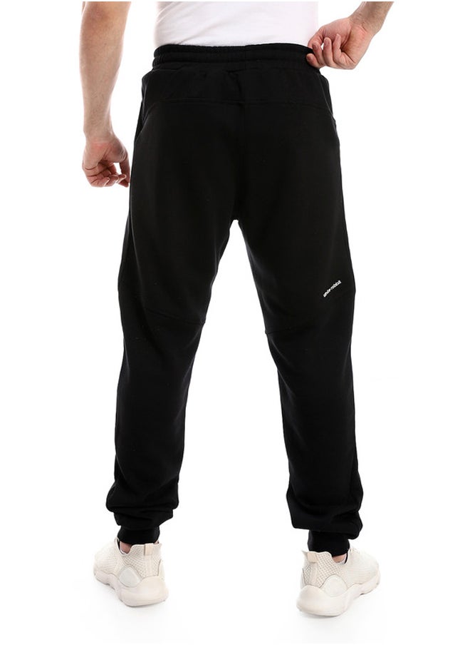 Elastic Waist With Drawstring Comfy Black Pants