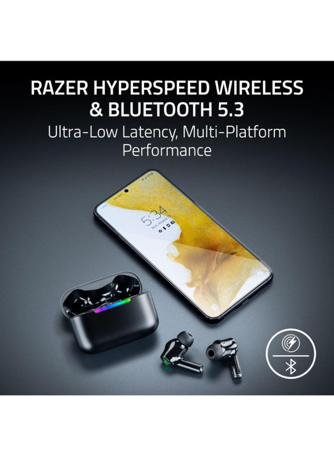 Razer Hammerhead V3 X Lineup Ultra-Low Latency, Multi-Platform Wireless ANC Earbuds , Black I  RZ12-05620100-R3G1 black - Image 5
