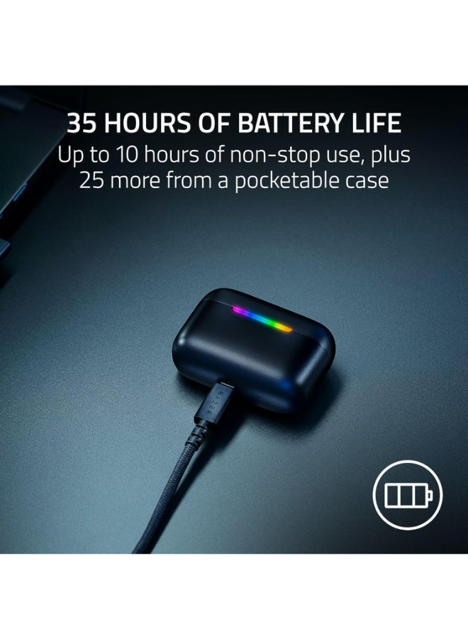 Razer Hammerhead V3 X Lineup Ultra-Low Latency, Multi-Platform Wireless ANC Earbuds , Black I  RZ12-05620100-R3G1 black - Image 4