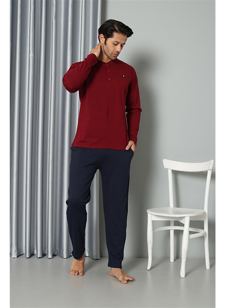 Men's Long Sleeve Combed Cotton Claret Red Pajama Set 6841 - pzsku/Z2D341BF01507CE3BCC1CZ/45/_/1735826993/afbfb54c-ec0e-4920-9f3e-bae5bad9722a