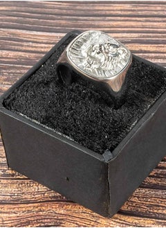 Wolf Head Silver Stainless Steel Ring For Him Size 11