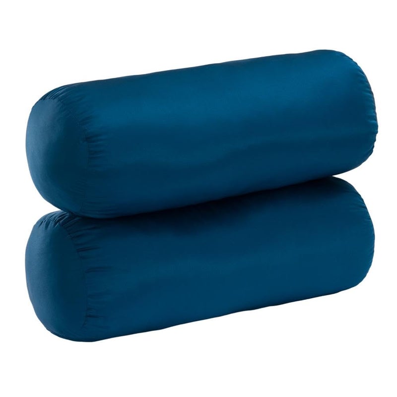 Wakefit مجموعة وسائد بولستر ناعمة من ويكفيت 2 25x10 بوصة قماش ميكروبيتش منتهى للسرير والأريكة والديوان باللون الأزرق الفاتح - Image 3