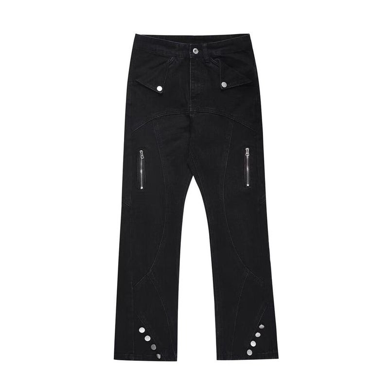 Unisex Classic Denim Jeans Loose Fit Daily Outdoor Wear - Image 1
