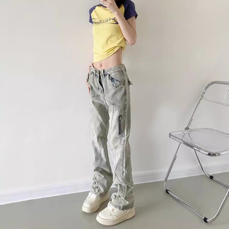 Unisex Classic Denim Jeans Loose Fit Daily Outdoor Wear - Image 4