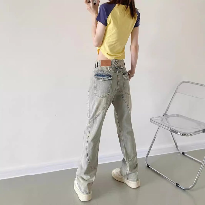 Unisex Classic Denim Jeans Loose Fit Daily Outdoor Wear - Image 3
