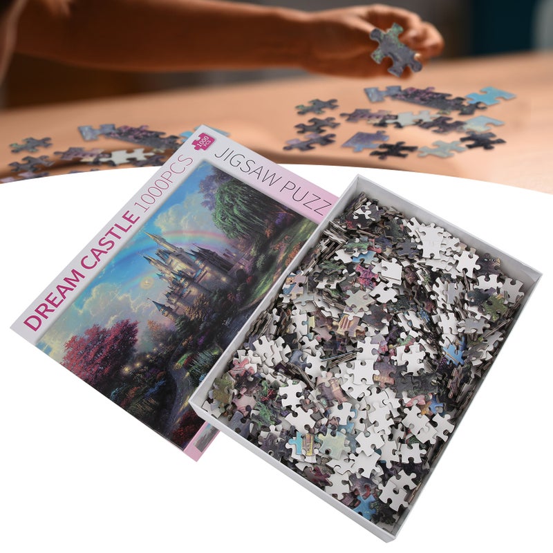 1000pcs 75 x 50cm Jigsaw Puzzle Educational Children Adult Toy Picture Assembling Toy GiftDream Castle - Image 1