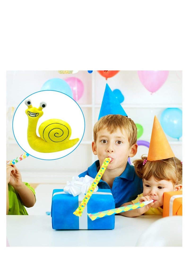 SOLARAE Garden of Banban Plush Garden of Banban Snail Plush Toy  Anime Character Stuffed Teed Animal Dolls Garden of Banban Plush Doll Plush Toy Gifts for Children(Yellow) - Image 3