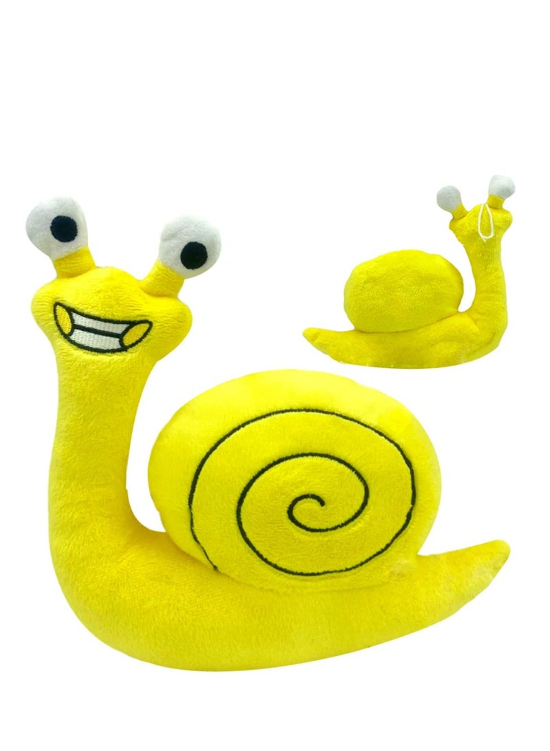 SOLARAE Garden of Banban Plush Garden of Banban Snail Plush Toy  Anime Character Stuffed Teed Animal Dolls Garden of Banban Plush Doll Plush Toy Gifts for Children(Yellow) - Image 1