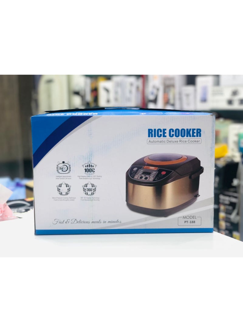 DubaiGallery 5L Smart Multi Cooker Electric Rice Cooker With Advanced Fuzzy Logic Digital Display Non-Stick Pot Large Viewing Window 12 Functions Soup Steam Porridge Cake Keep Warm Timer For Family - Image 1