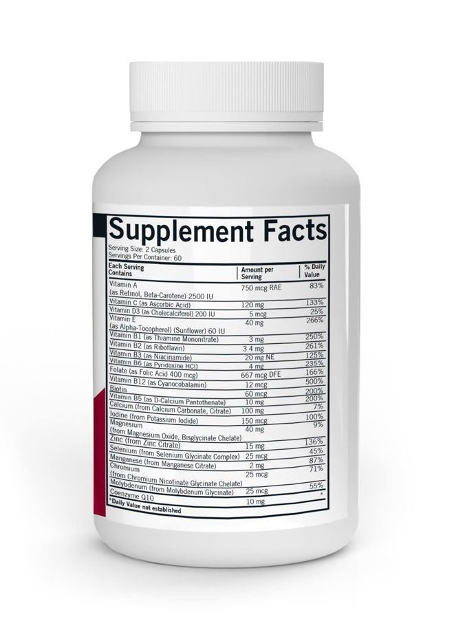 Kirkman Children's Multivitamin & Mineral Capsules - 120 Capsules - Potent Broad Spectrum Vitamin/Mineral Supplement - with Coenzyme Q-10 - No Artificial Colors or Flavors - Image 2