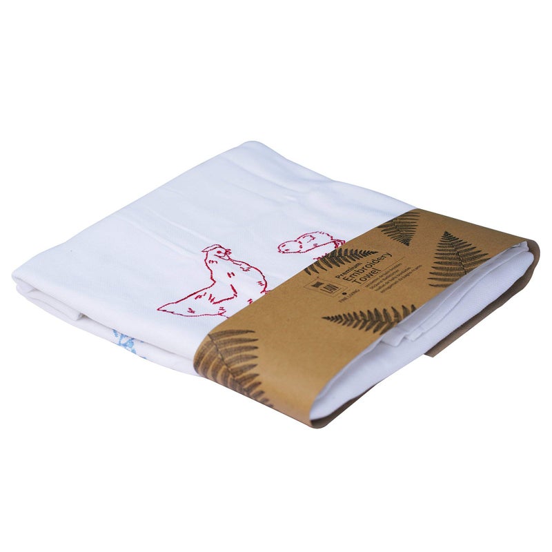 looms & weaves - 2 Embroidery Bath Towels -Ultra Soft,Light Weight and Highly Absorbent (60 inch x 30 inch) - Unisex - Image 2