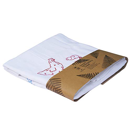 looms & weaves - 2 Embroidery Bath Towels -Ultra Soft,Light Weight and Highly Absorbent (60 inch x 30 inch) - Unisex - Image 1