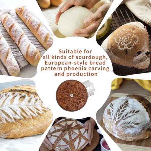 COOHLYEE Premium Hand Crafted Bread Lame Sourdough Scoring Tool - Sourdough Starter Kit and Wooden Sour Dough Tools with for Sourdough Slashing - Sourdough Bread Baking Supplies for Bread Baking Gifts - Image 3