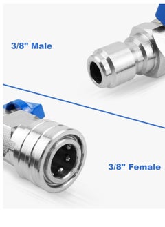 KASTWAVE Heavy Duty High Pressure Washer Ball Valve Kit 3/8 NPT Quick Connector 4500 PSI for Power Washer Hose Control Water Flow Switch with Raw Material Belt  - Image 3