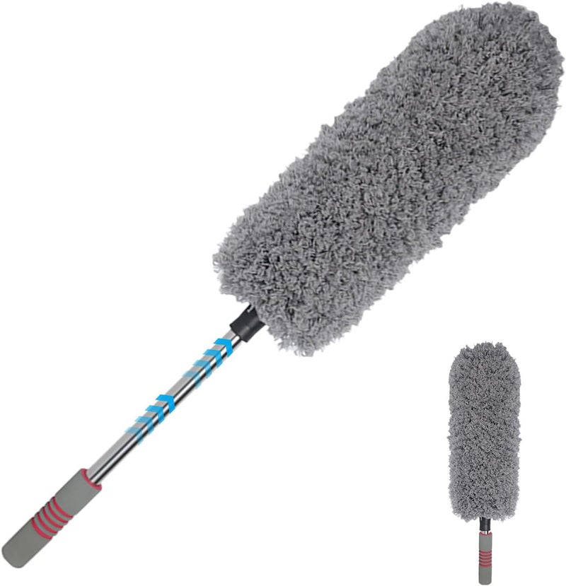 Car Interior Duster,Extendable Scratch Free Brush - Car Cleaning Brush | for Automotive, Truck, Interior, Exterior, Dashboard, Windshield, Detailing, Cleaning - Image 1