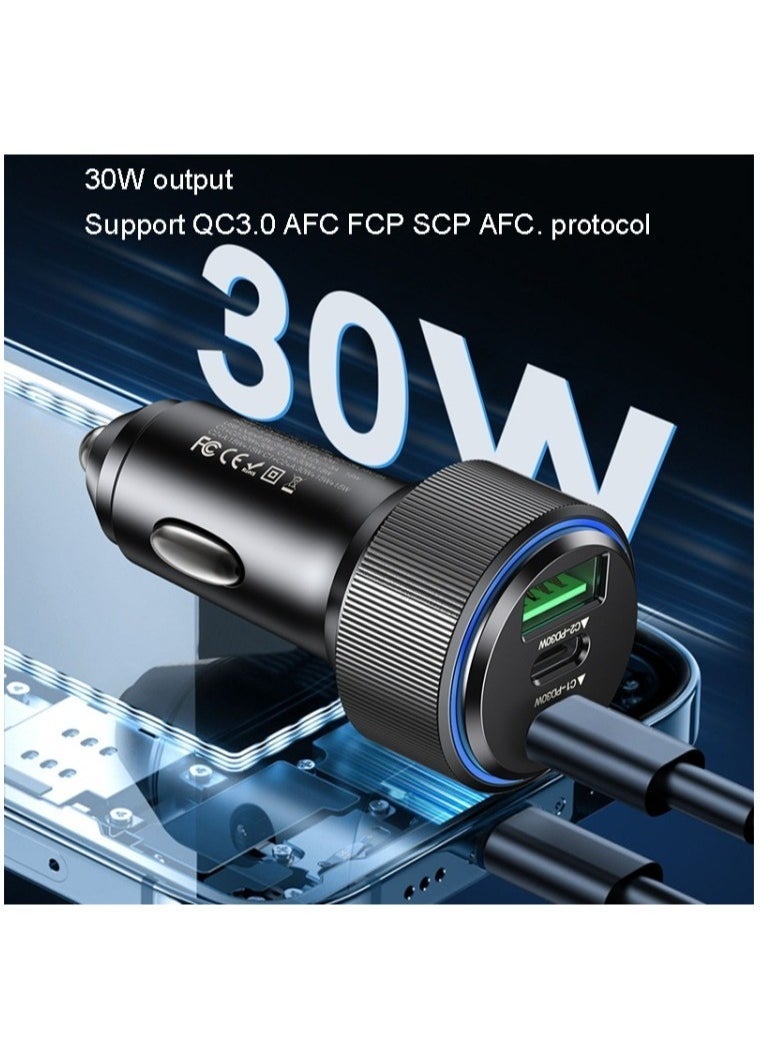 Yesido Y50 Super Fast Charging USB 3.0 USB-C Dual Car Charger - Image 5