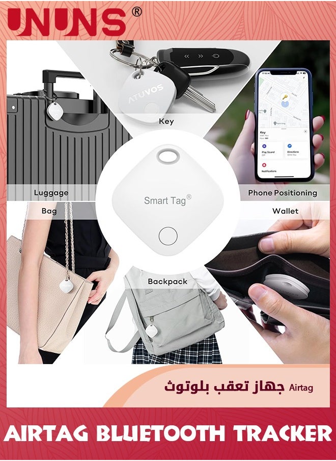 UNUNS - 1 Pack Key Finder With Hook,Bluetooth Tracker Pairs With Apple Find My (iOS Only),Privacy Protection,Lost Mode,Device Tracker,Luggage Trackers For Suitcase,Item Locator,Up To 200ft Range - Image 1
