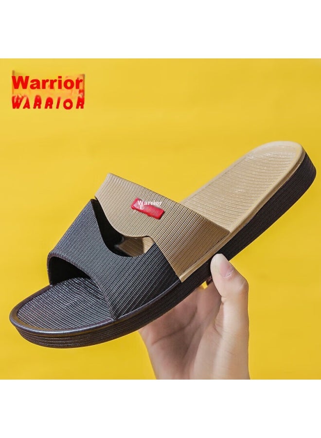Pull Back Warrior Slippers For Couples، للاستخدام الداخلي والخارجي، صندل حمام مقاوم للبلى بنعل ناعم للرجال، Hl3630، Brown، المقاس 43 - Image 4