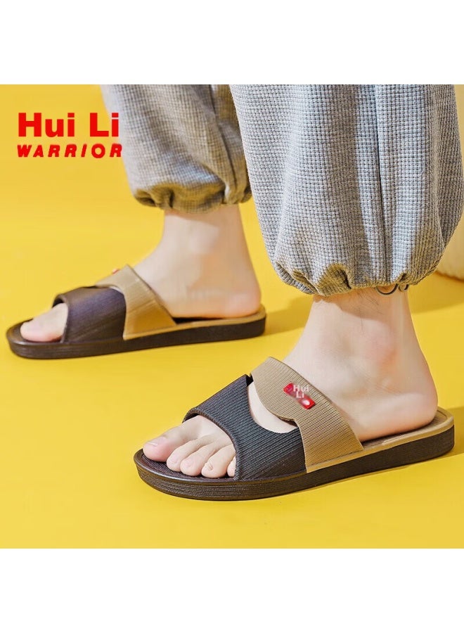 Pull Back Warrior Slippers For Couples، للاستخدام الداخلي والخارجي، صندل حمام مقاوم للبلى بنعل ناعم للرجال، Hl3630، Brown، المقاس 43 - Image 2