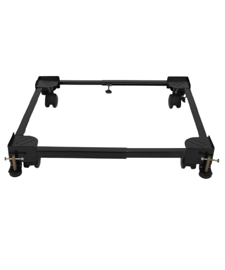 Shop4Ever Heavy Duty Adjustable Front & Top Load Washing Machine Stand with Wheels | Fits 5–10 KG | Multi-Use Refrigerator & Cooler Base | Anti-Vibration | Rust-Proof - Image 1