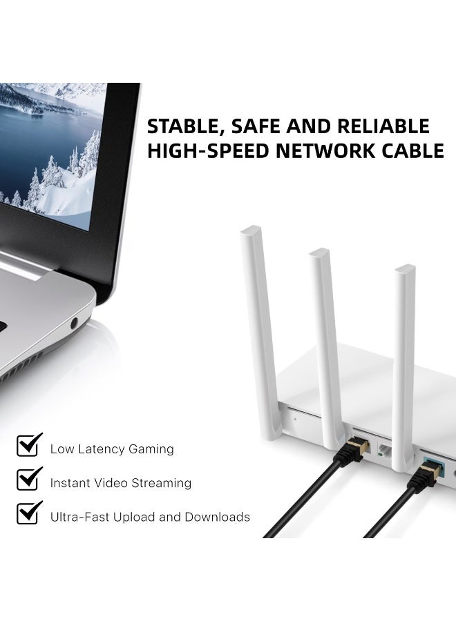 TP-BRIDGE Ethernet Cable Cat7 High Speed 10Gbps RJ45 LAN Network Patch Cord Compatible with PS5 PS4 Xbox PC Laptop Router – 1.5M - Image 2