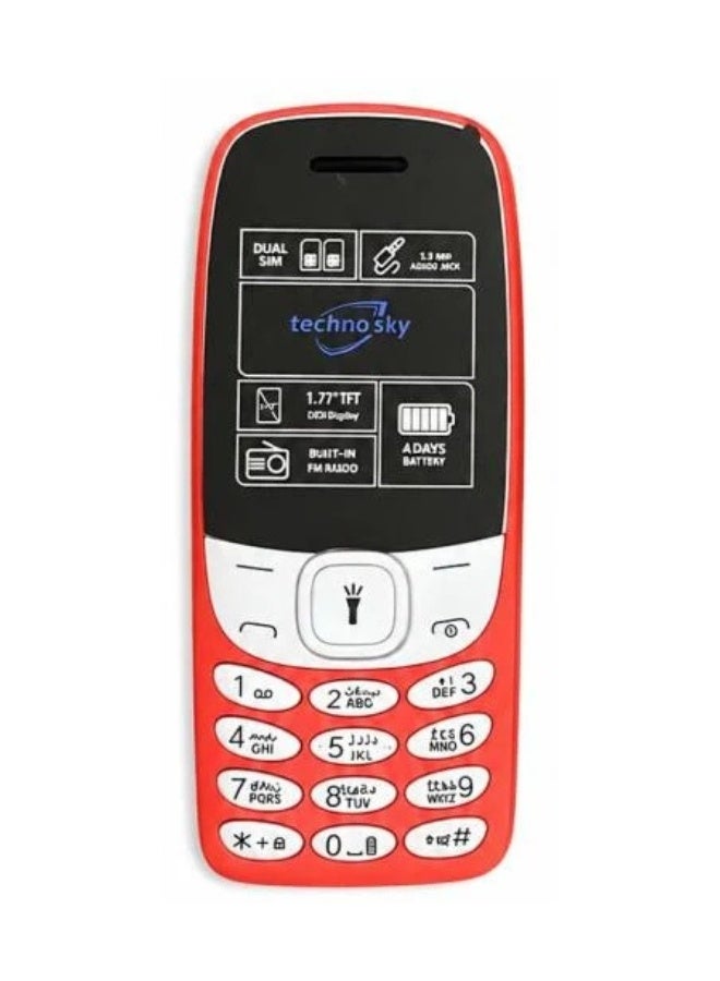 techno sky Classic 6310 Mobile Phone with Dual SIM & Super Bright Torch | Long-Lasting Battery & Durable Design - Image 1