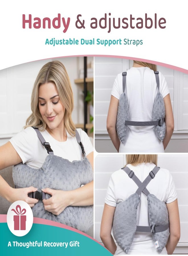 Zomaple Mastectomy Recovery Pillow + Strap, 2 Gel Pack, Seat Belt Cover & Shower Lanyard - Post-Op Essentials, Breast Augmentation/Reduction & Mastectomy Recovery Supplies - Washable Cover for Comfort - Image 5