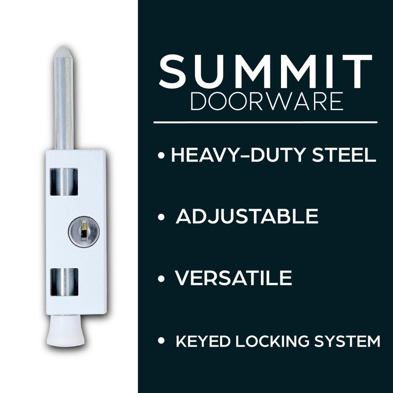 SUMMIT DOORWARE Sliding Patio Door Lock for Enhanced Home Security | Sliding Door Locks with 2 Keys | Lock for Sliding Glass Door | Door Security | Keep Your Family Safe and Secure - Image 2