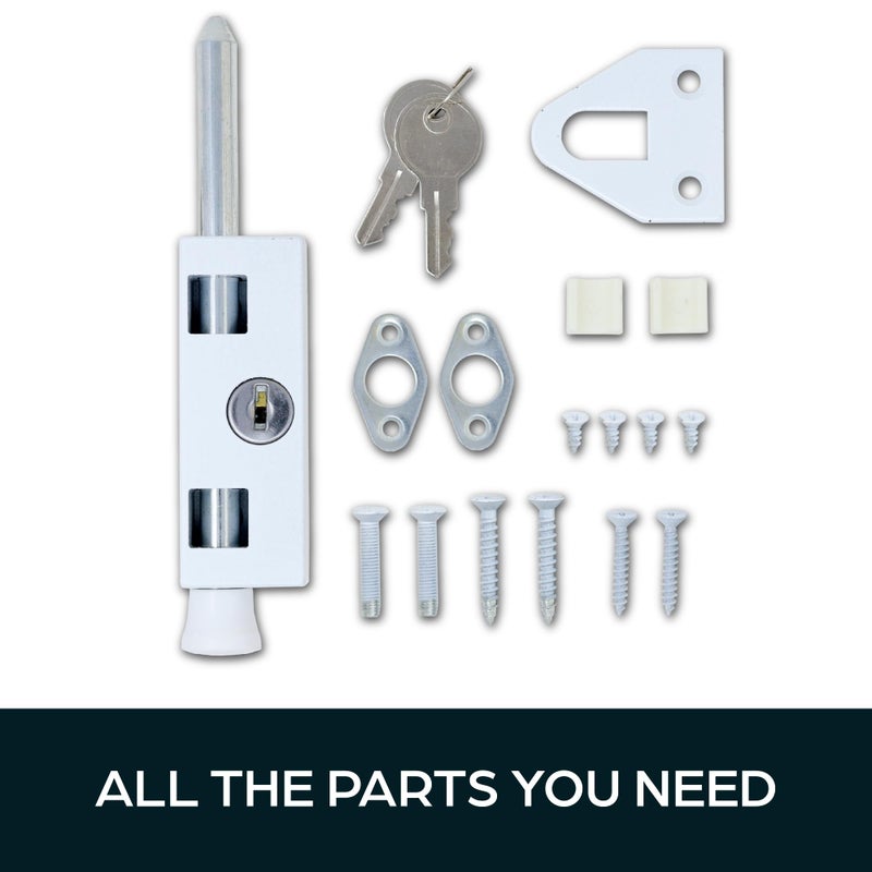 SUMMIT DOORWARE Sliding Patio Door Lock for Enhanced Home Security | Sliding Door Locks with 2 Keys | Lock for Sliding Glass Door | Door Security | Keep Your Family Safe and Secure - Image 4