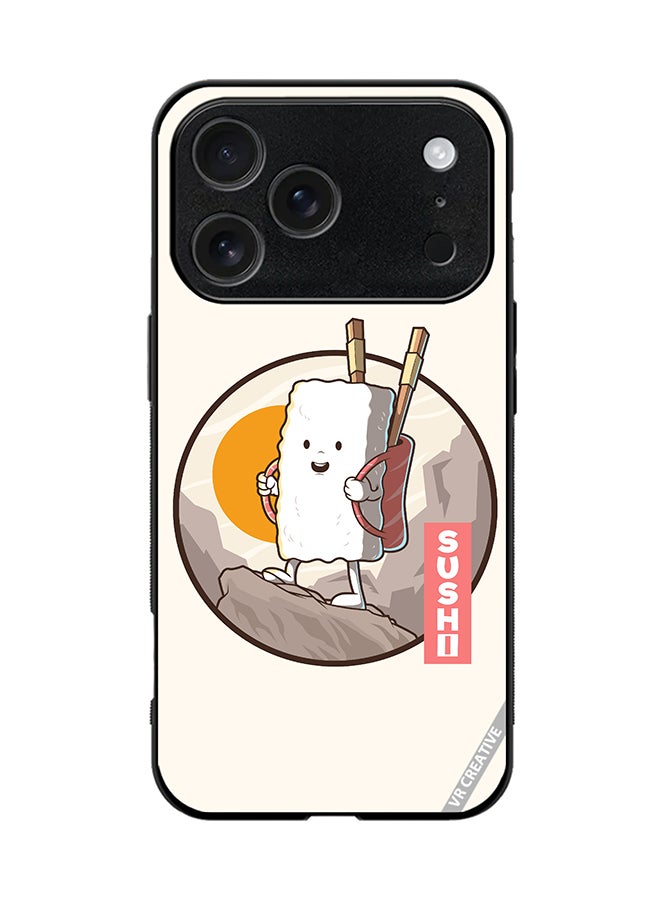 Protective Case Cover For Apple iPhone 17 Pro Travel Sushi Design Multicolour