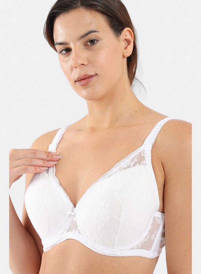 Carina Padded Bra with Lace  - Image 4