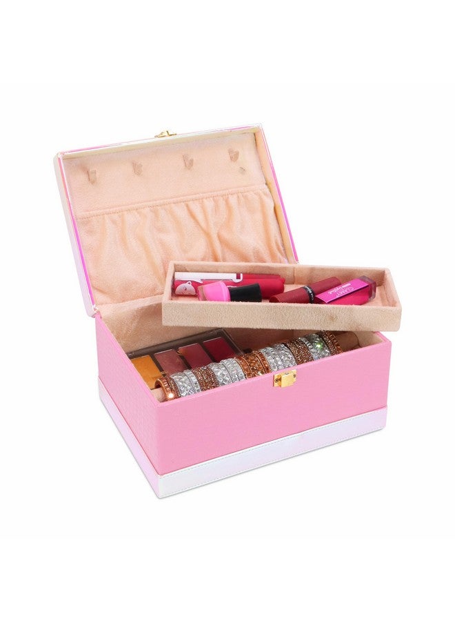 NFI essentials Makeup Organizer Box Makeup Vanity Box Cosmetic Box for Women Bridal Makeup Storage Box Jewelry Box Makeup Kit Box - Image 2