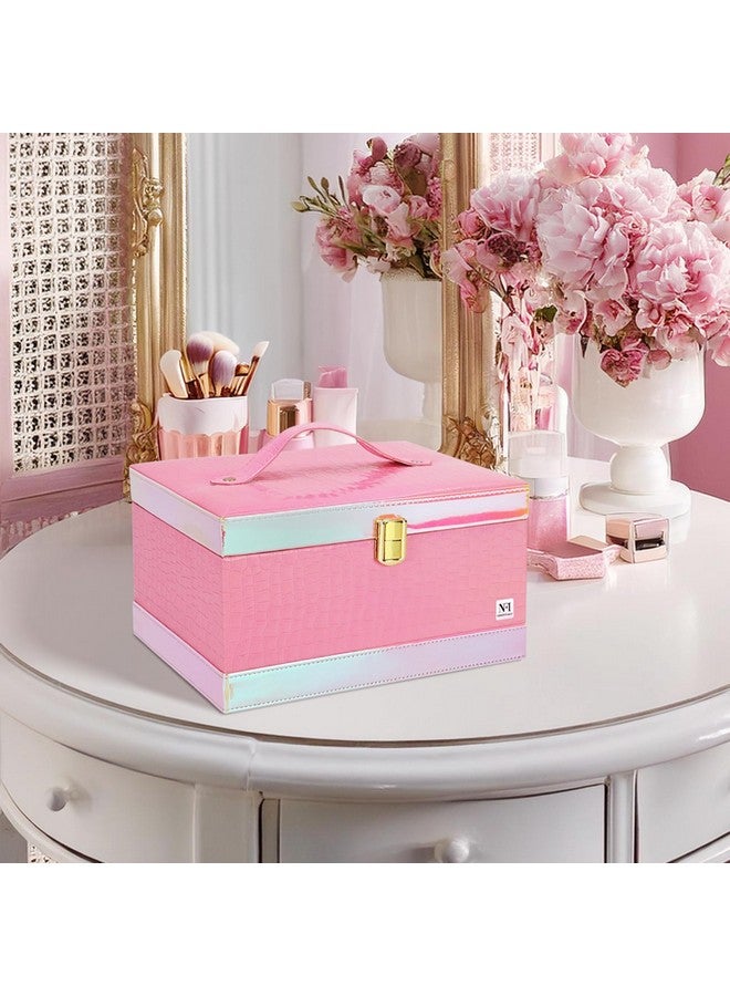 NFI essentials Makeup Organizer Box Makeup Vanity Box Cosmetic Box for Women Bridal Makeup Storage Box Jewelry Box Makeup Kit Box - Image 5