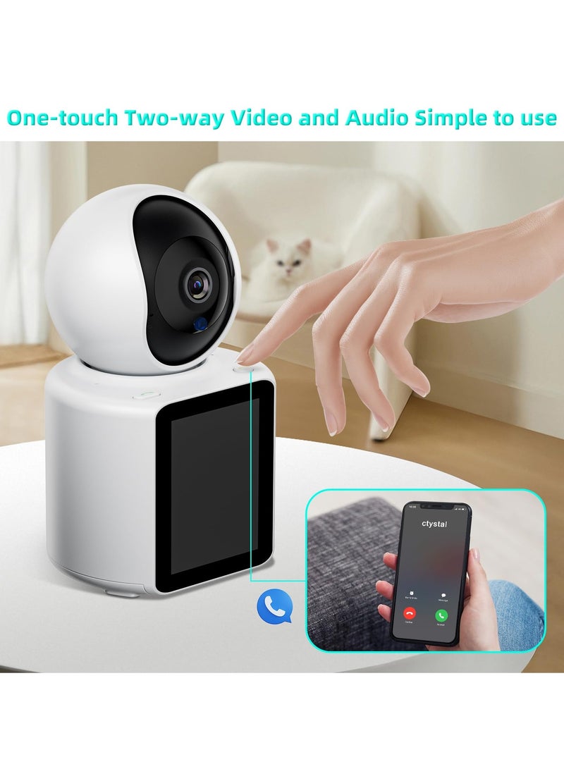Generic Indoor Security Camera with Video Call, Nanny & Pet Monitor, Two-Way Audio, 360-Degree View, WiFi Connectivity, Motion Tracking, and IR Night Vision for Home Safety.  - Image 4